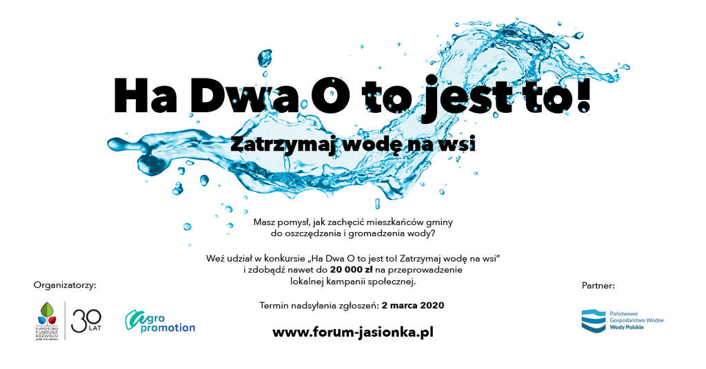 Konkurs „Ha Dwa O to jest to! Zatrzymaj wodę na wsi” - Zdjęcie główne