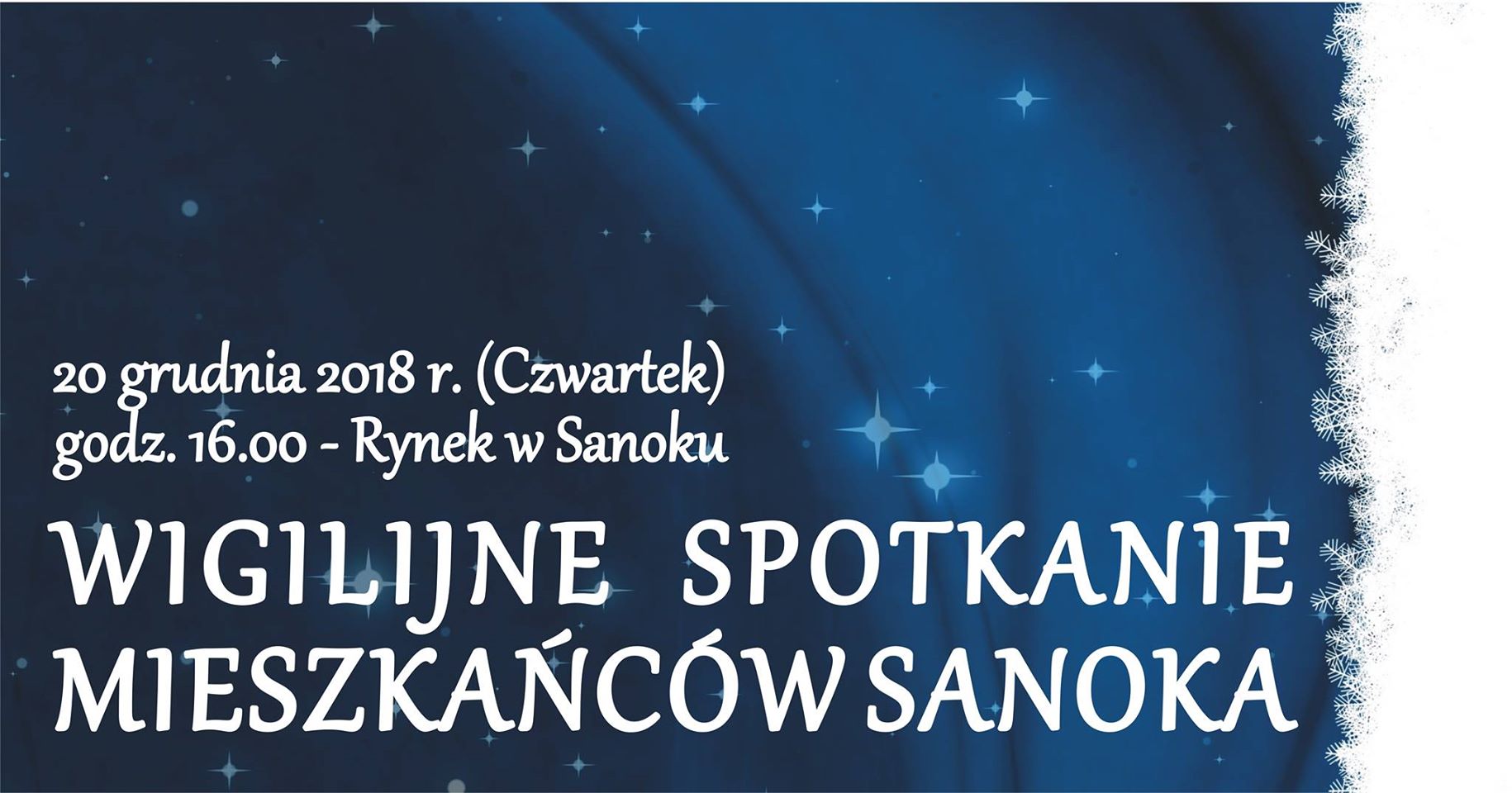 Już jutro Wigilijne Spotkanie Mieszkańców Sanoka. - Zdjęcie główne