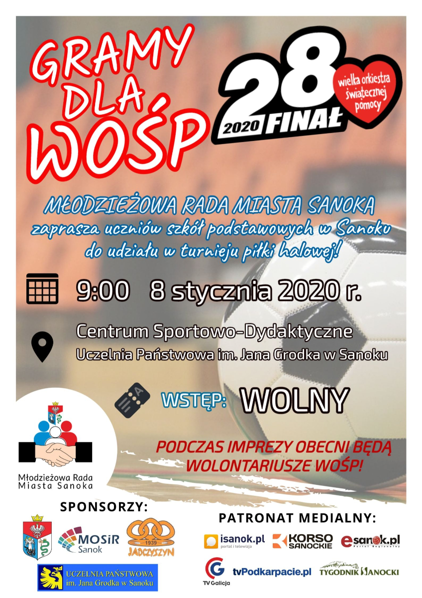 WOŚP W SANOKU: Turniej Młodzieżowej Rady Miasta  - Zdjęcie główne