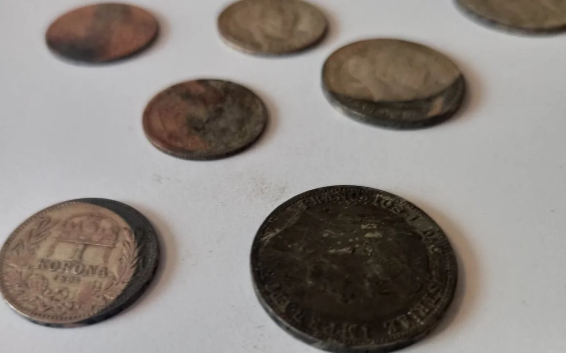 Operator koparki podczas prac ziemnych w Bukowsku odnalazł historyczne monety [ZDJĘCIA] - Zdjęcie główne