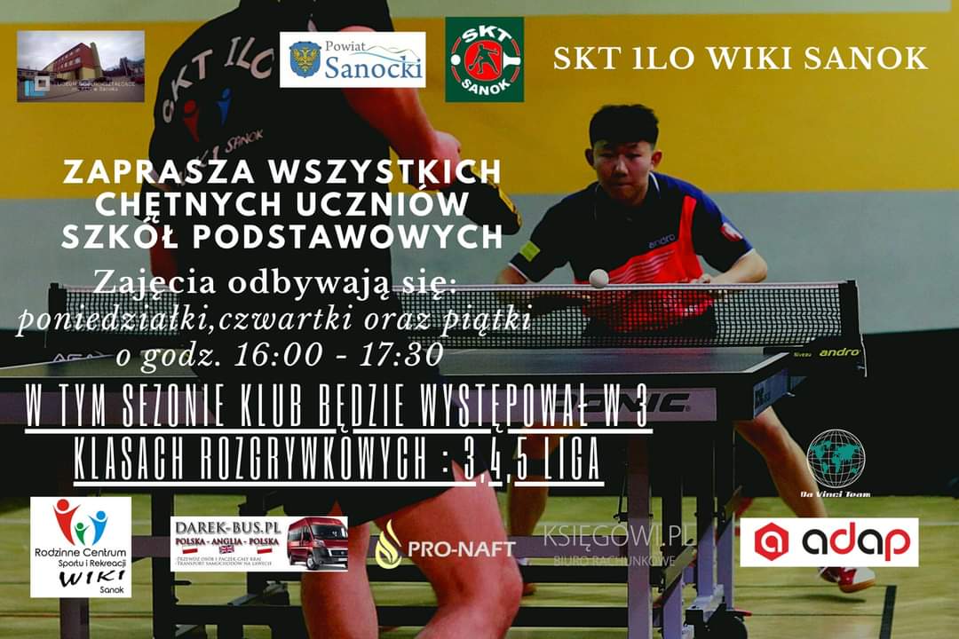Ruszają treningi tenisa stołowego w sanockim I LO - Zdjęcie główne