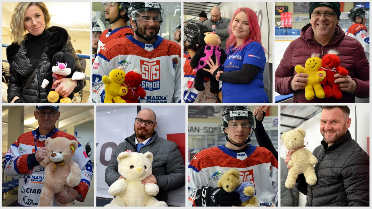 15 bramek padło na sanockiej Arenie. Teddy Bear Toss - misie poleciały na lód [ZDJĘCIA] - Zdjęcie główne