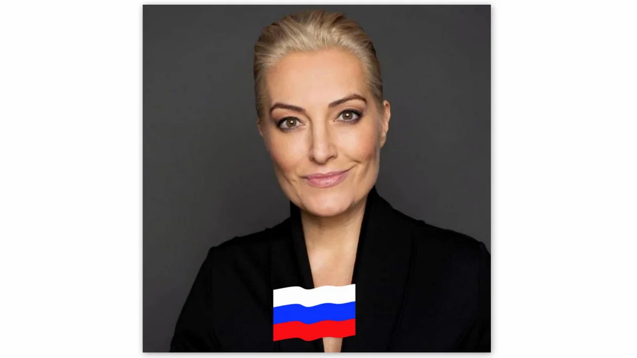 Evgeniya Akhremenko - Tatiana Barkova z serialu Wataha jest dumna że jest Rosjanką. Na zdjęcie profilowe nałożyła flagę Rosji - Zdjęcie główne