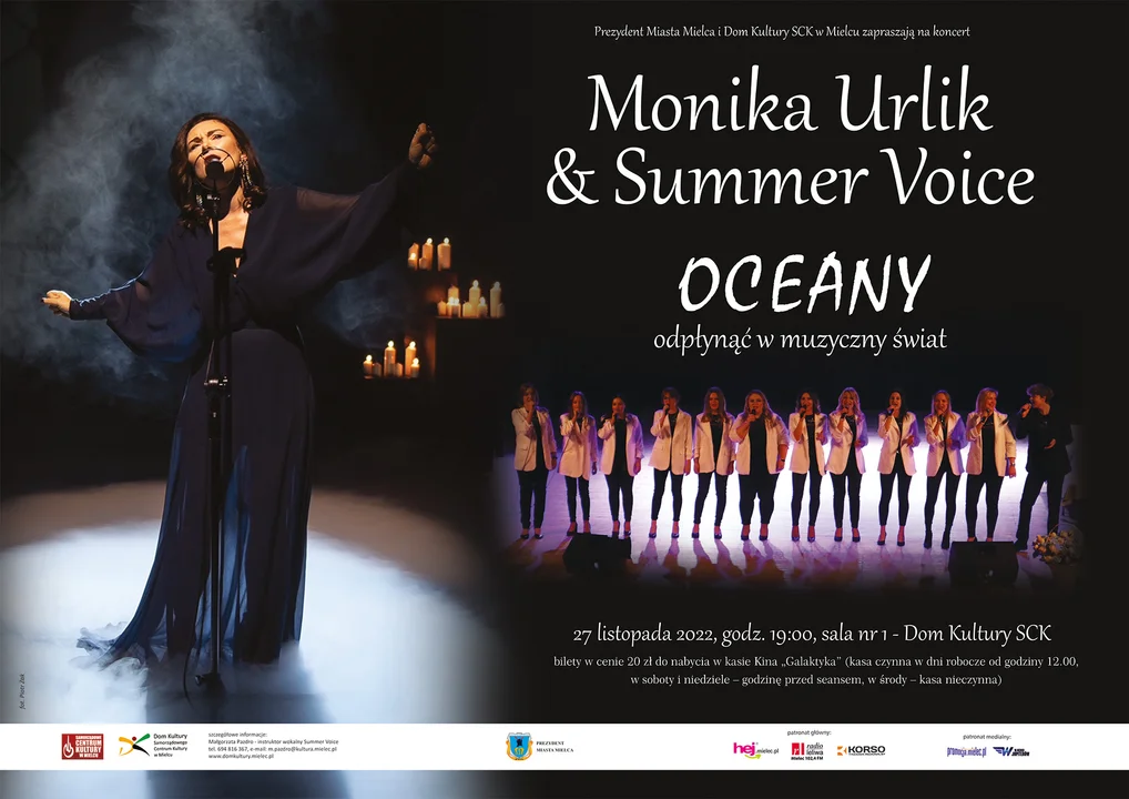 Szykuje się niezwykły koncert. Monika Urlik oraz Summer Voice wystąpią na scenie SCK już końcem listopada - Zdjęcie główne