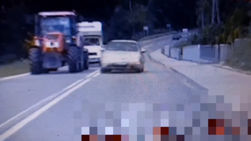 Obrazek do pytania - Jakie skrajnie niebezpieczne zachowanie na drodze wojewódzkiej nr 992 w miejscowości Toki doprowadziło do natychmiastowego odebrania prawa jazdy 28-letniemu kierowcy?