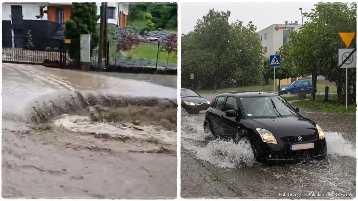 Potężne nawałnice, zalane domy i drogi w Rzeszowie i okolicach. Straż pożarna interweniowała prawie 90 razy [WIDEO] - Zdjęcie główne