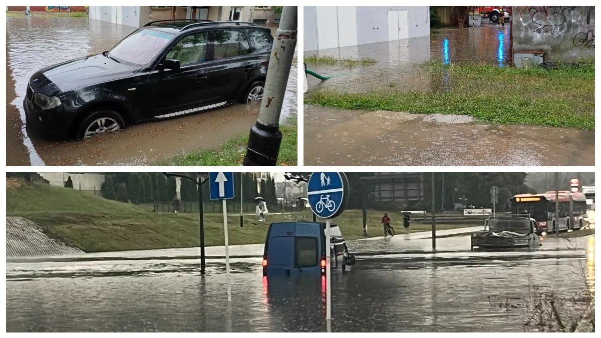 Zalane samochody i ulice. Rzeszów znalazł się pod wodą! [ZDJĘCIA] - Zdjęcie główne