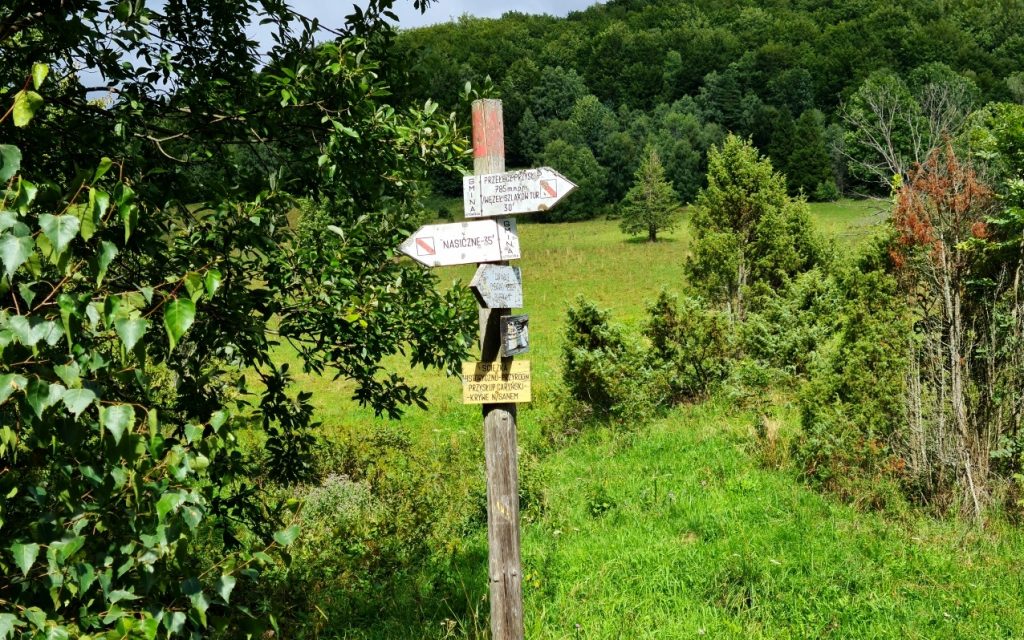 Szlak na Caryńskie. Drogowskaz do Koliby