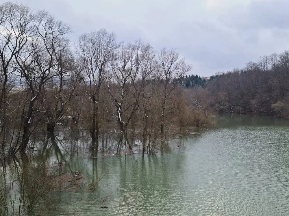 W ciągu kilku dni stan rzek w Bieszczadach znacząco wzrósł. Sytuacja na Sanie i Solince [ZDJĘCIA+FILM] - Zdjęcie główne