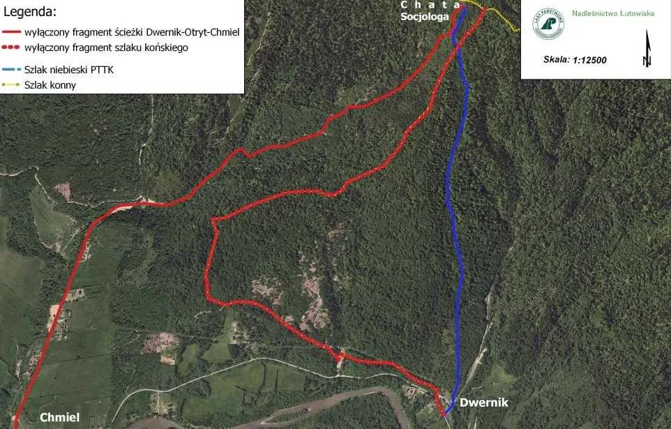 Tymczasowo zamknięto ścieżkę dydaktyczną na odcinku Dwernik-Otryt-Chmiel. Powodem prace leśne - Zdjęcie główne