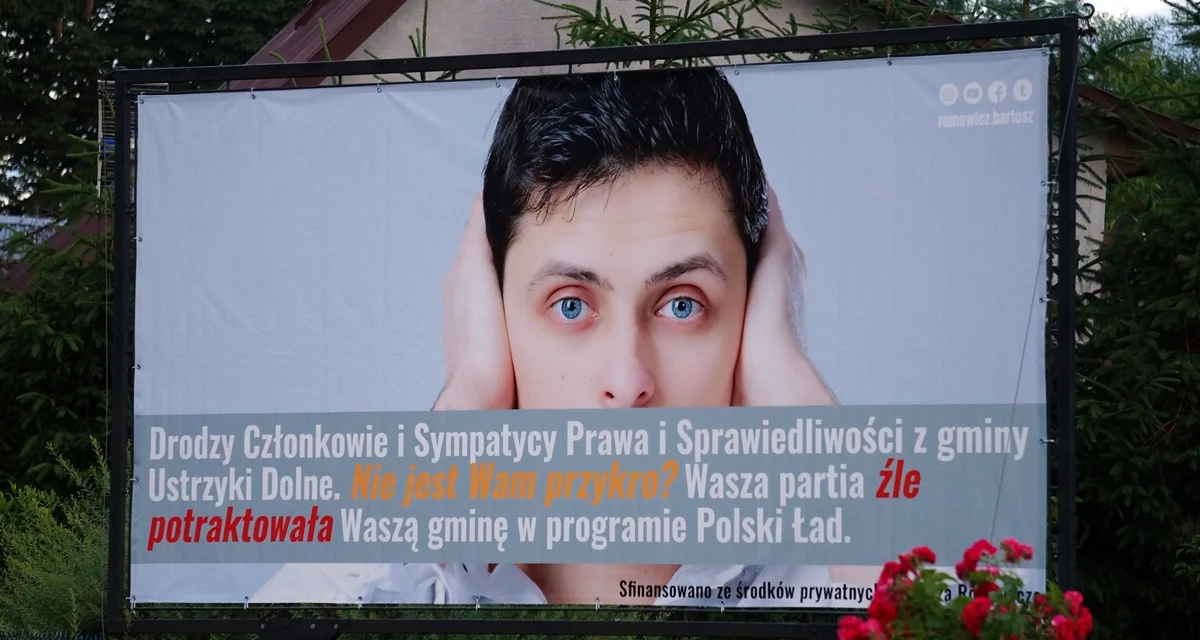 Burmistrz Ustrzyk Dolnych apeluje, by mieszkańcy nie głosowali na PiS. Na terenie gminy postawiono specjalne billboardy - Zdjęcie główne