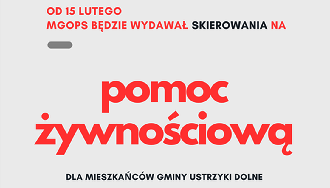  MGOPS w Ustrzykach Dolnych wydaje skierowania do PCK na pomoc żywnościową - Zdjęcie główne