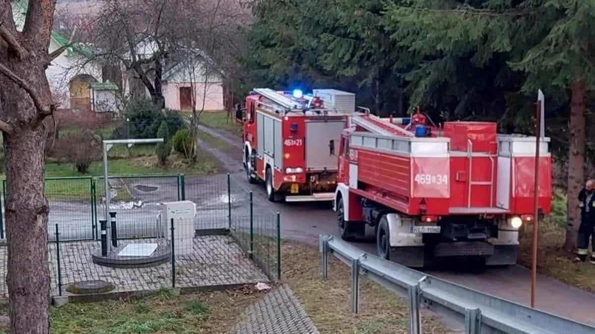 Uherce Mineralne. Strażacy wyjechali do pożaru sadzy w kominie. Alarm okazał się fałszywy - Zdjęcie główne