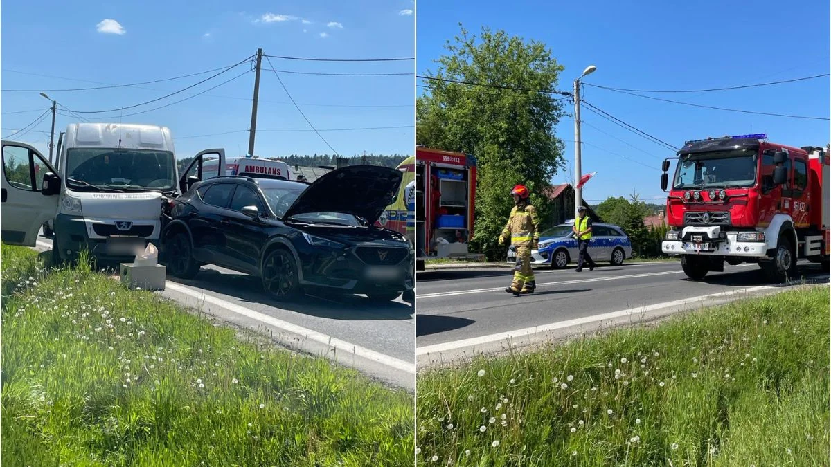 Wypadek w Olszanicy. Jedna osoba trafiła do szpitala [ZDJĘCIA] - Zdjęcie główne