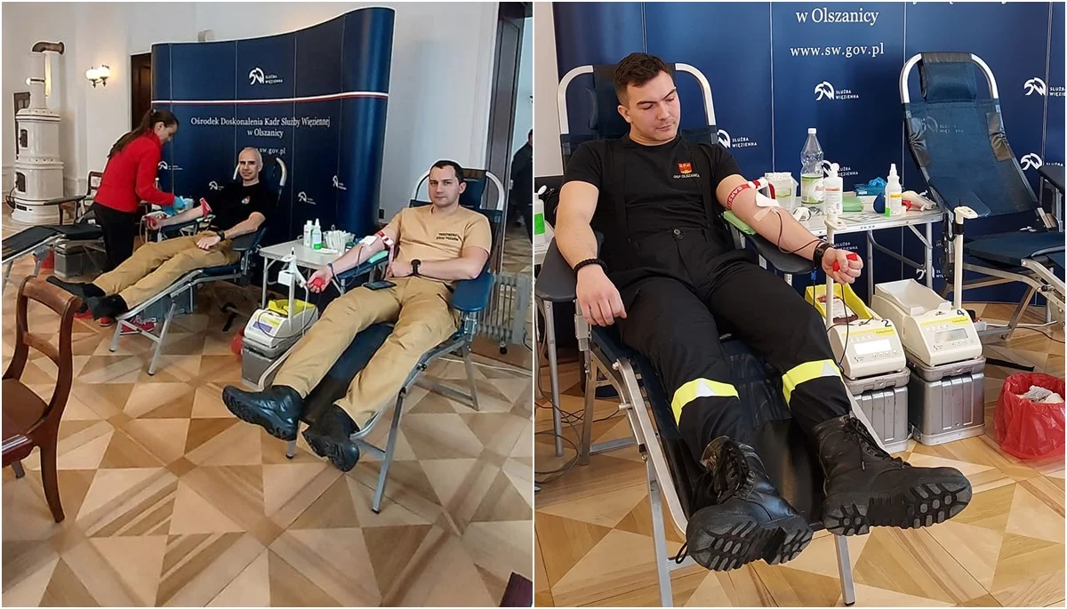 Akcja honorowego krwiodawstwa w Olszanicy. W przedsięwzięcie włączyli się funkcjonariusze i pracownicy służby więziennej oraz strażacy - Zdjęcie główne