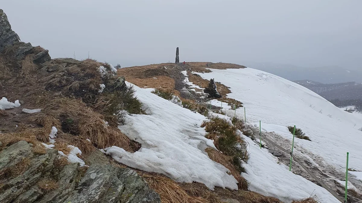 Bieszczady. W górach, miejscami leży jeszcze śnieg. Najwięcej jest go w masywie Wielkiej Rawki - Zdjęcie główne