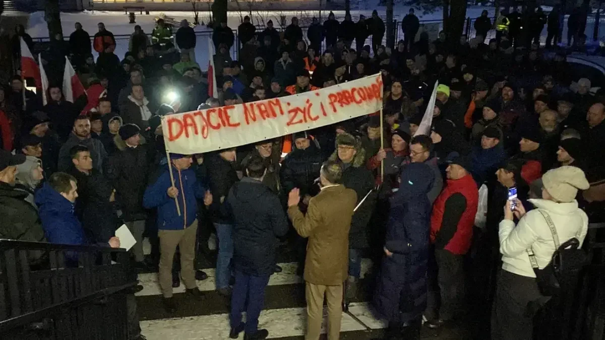 Protest ZUL-owców w okolicach Arłamowa. Akcja ma trwać do odwołania - Zdjęcie główne