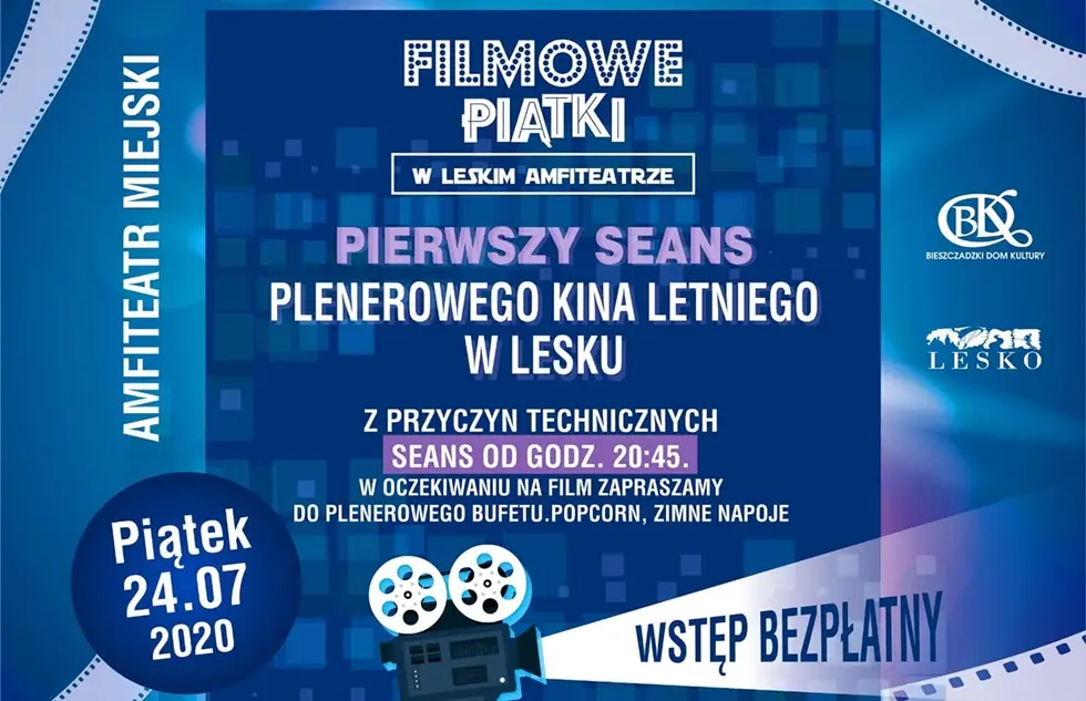 Zmiany w harmonogramie Wakacyjnego Kina Plenerowego w Lesku - Zdjęcie główne