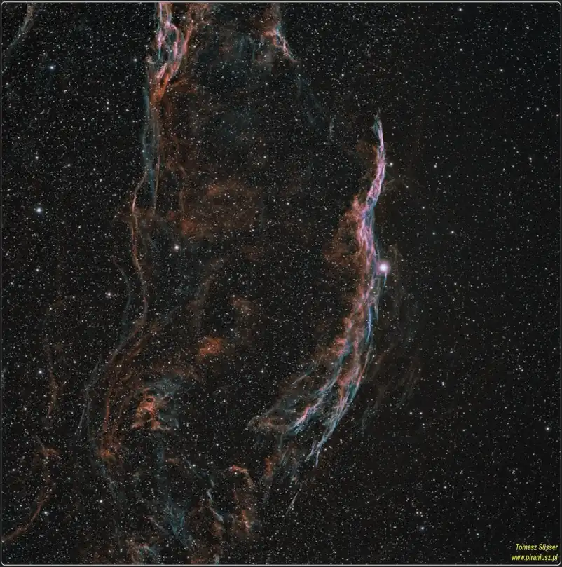 Fot. Tomasz Süsser - NGC 6960 - Mgławica Miotła Wiedźmy (Welon Zachodni)