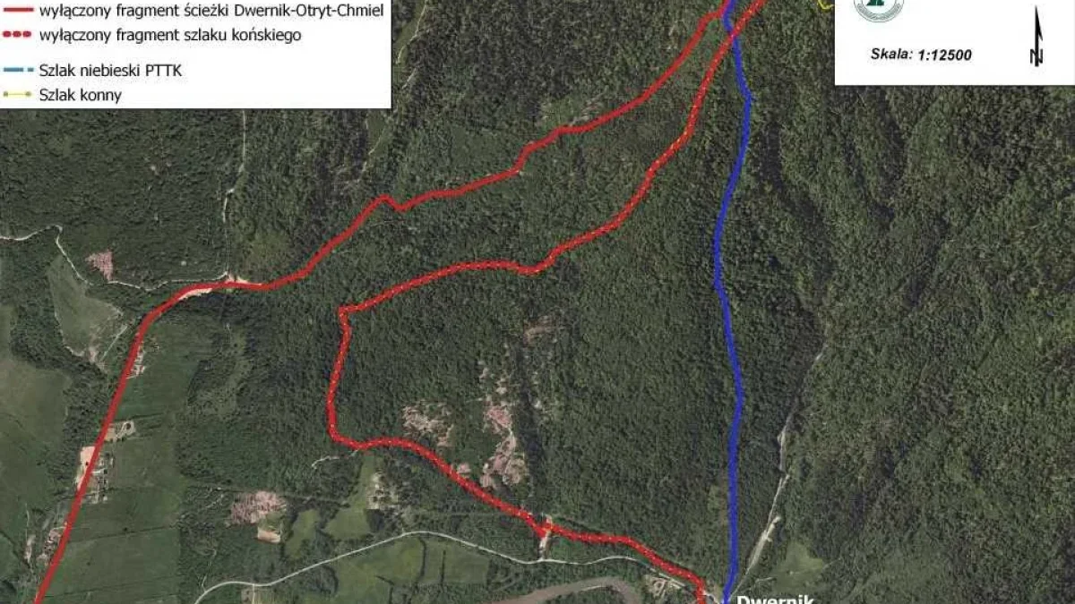Tymczasowo zamknięto ścieżkę dydaktyczną na odcinku Dwernik-Otryt-Chmiel. Powodem prace leśne - Zdjęcie główne