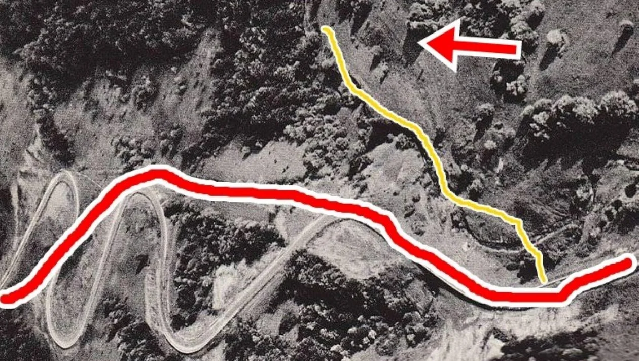 Historia starej fotografii. Bieszczadzka serpentyna pod Przełęczą Wyżną - Zdjęcie główne