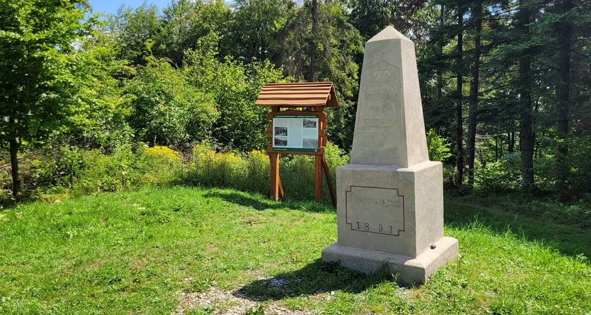 Słup graniczny w Radoszycach znajduje się w rejestrze zabytków. Obelisk posiada wartości historyczne - Zdjęcie główne